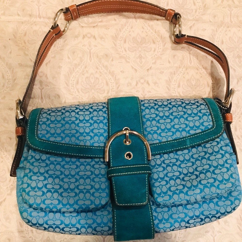 Coach blue purse